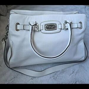 Michael Kors Hamilton Large EW Leather Tote Heritage White  EUC